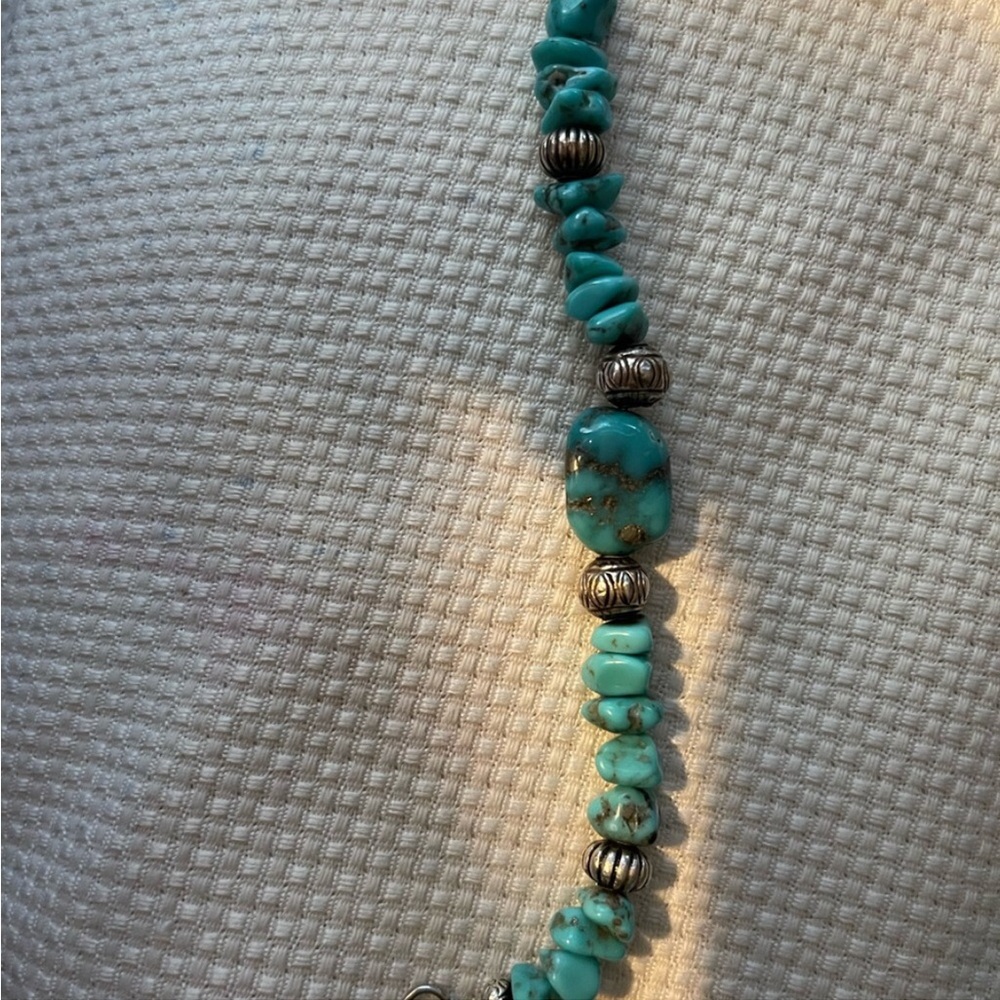 Turquoise (natural/genuine/vintage) Bracelet w/ Silver Accents - Women Jewelry - Picture 4 of 4